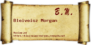 Bleiveisz Morgan névjegykártya